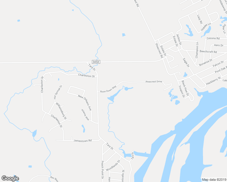 map of restaurants, bars, coffee shops, grocery stores, and more near 203 Rose Down Way in Trinity