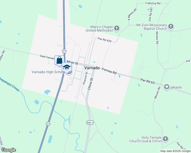 map of restaurants, bars, coffee shops, grocery stores, and more near 25533 China Street in Angie