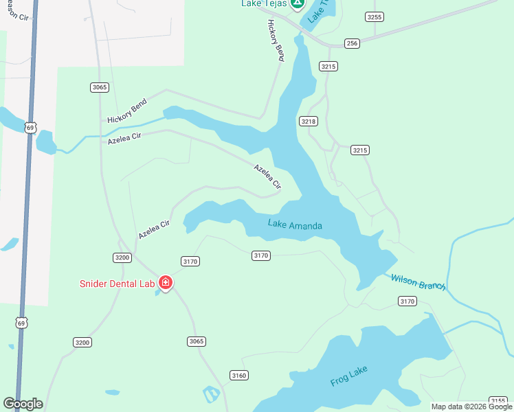 map of restaurants, bars, coffee shops, grocery stores, and more near 686 County Road 3180 in Colmesneil