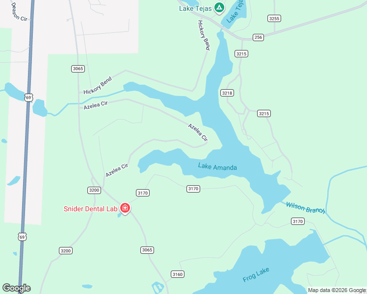 map of restaurants, bars, coffee shops, grocery stores, and more near 686 County Road 3180 in Colmesneil