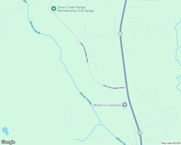 map of restaurants, bars, coffee shops, grocery stores, and more near 6687 Old Citronelle Highway in Chunchula