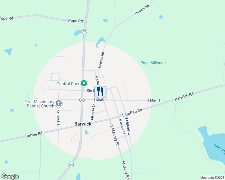 map of restaurants, bars, coffee shops, grocery stores, and more near in Barwick