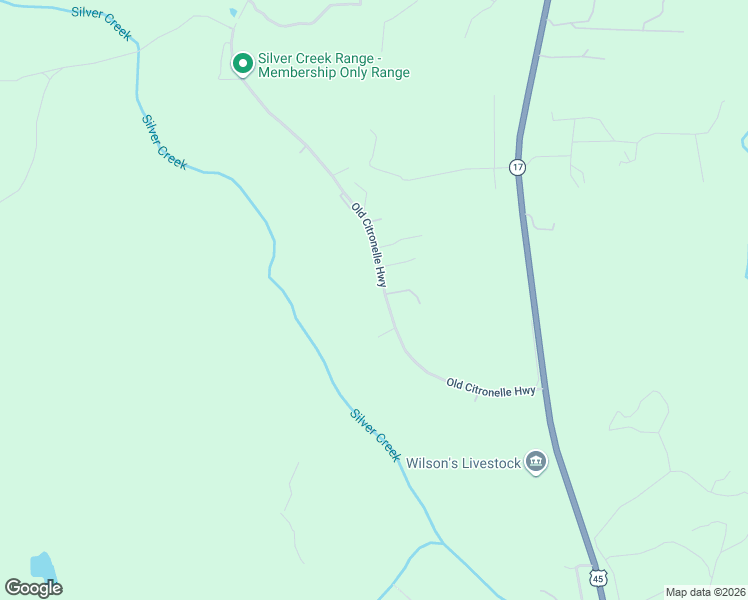 map of restaurants, bars, coffee shops, grocery stores, and more near 6687-7671 Old Citronelle Highway in Chunchula