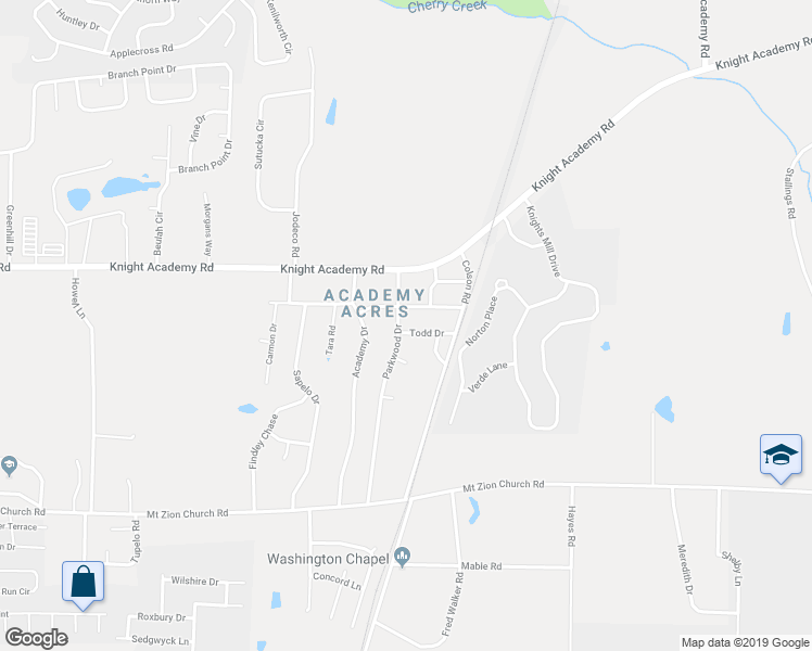 map of restaurants, bars, coffee shops, grocery stores, and more near 3164 Parkwood Drive in Valdosta