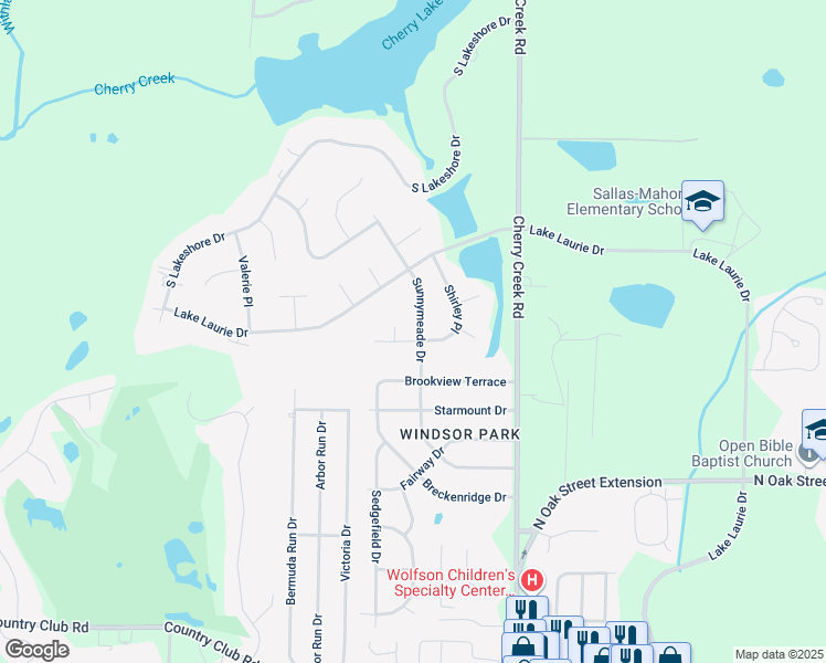 map of restaurants, bars, coffee shops, grocery stores, and more near 501 Sunnymeade Drive in Valdosta