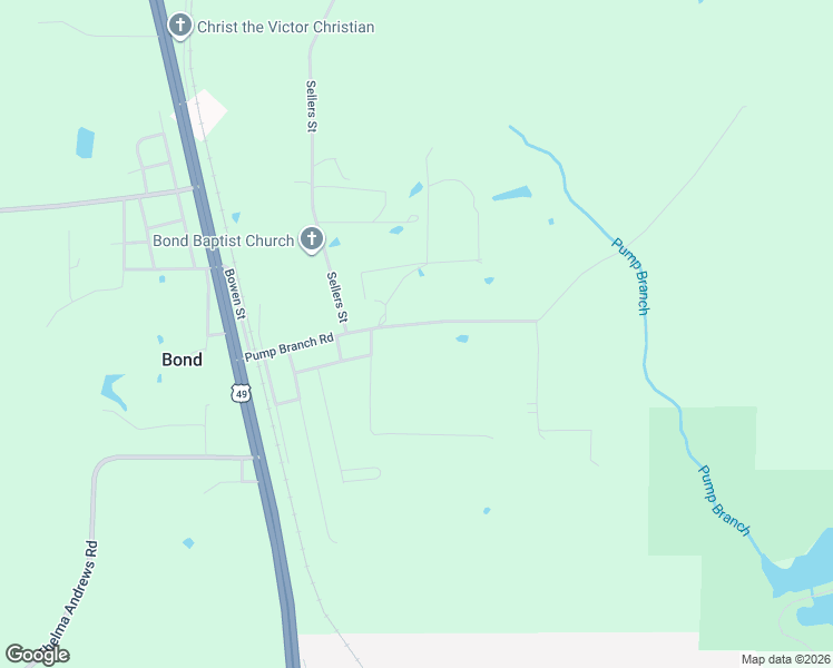 map of restaurants, bars, coffee shops, grocery stores, and more near 61-87 Pump Branch Road in Wiggins