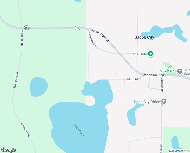 map of restaurants, bars, coffee shops, grocery stores, and more near Magnolia in Jacob City