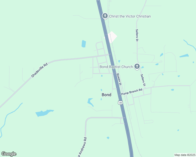 map of restaurants, bars, coffee shops, grocery stores, and more near 7 Bowen Street in Wiggins