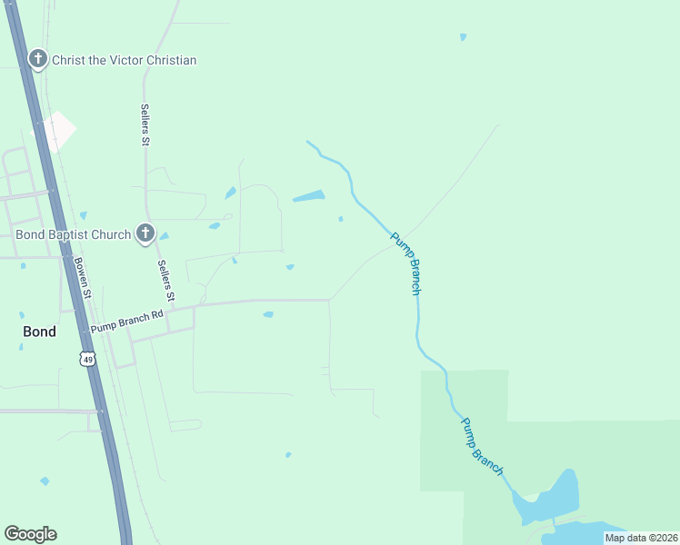 map of restaurants, bars, coffee shops, grocery stores, and more near 162 Pump Branch Road in Wiggins