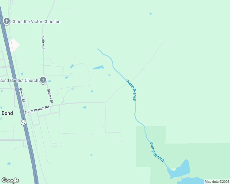 map of restaurants, bars, coffee shops, grocery stores, and more near 162 Pump Branch Road in Wiggins