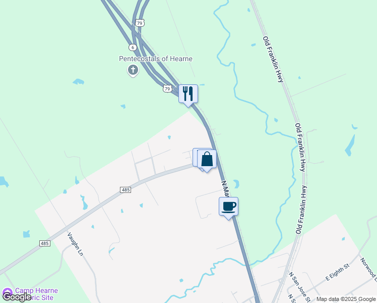 map of restaurants, bars, coffee shops, grocery stores, and more near 204 Mary Louise St in Hearne