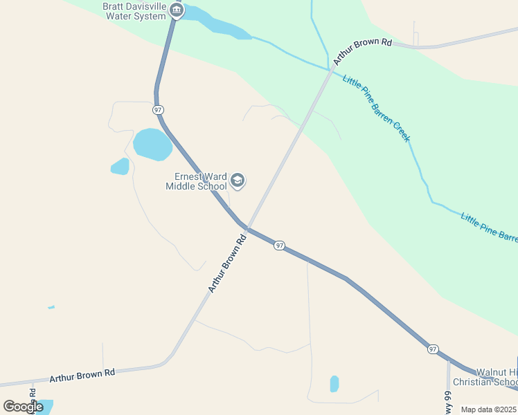 map of restaurants, bars, coffee shops, grocery stores, and more near 4966 Arthur Brown Road in McDavid