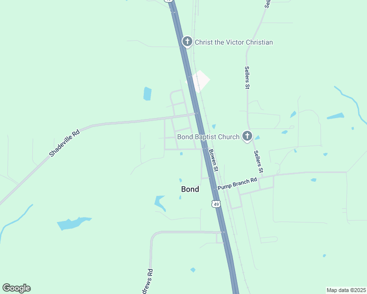 map of restaurants, bars, coffee shops, grocery stores, and more near 7 Bowen Street in Wiggins