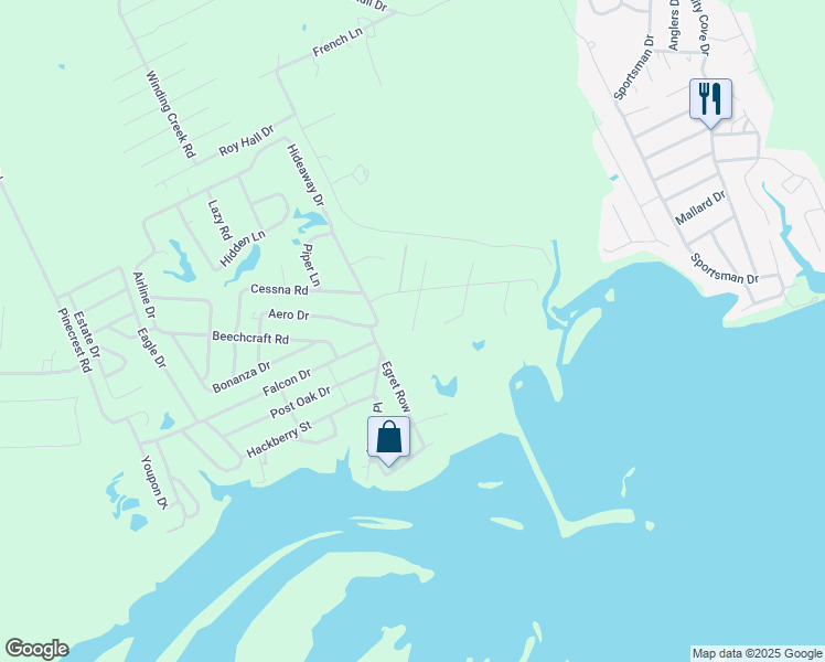 map of restaurants, bars, coffee shops, grocery stores, and more near 292 Post Oak Point in Trinity