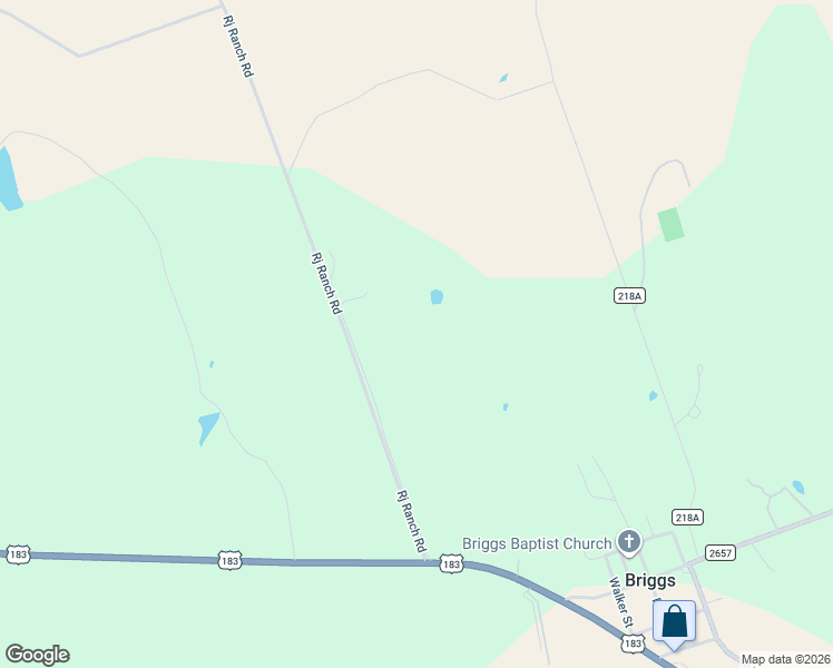 map of restaurants, bars, coffee shops, grocery stores, and more near in Briggs