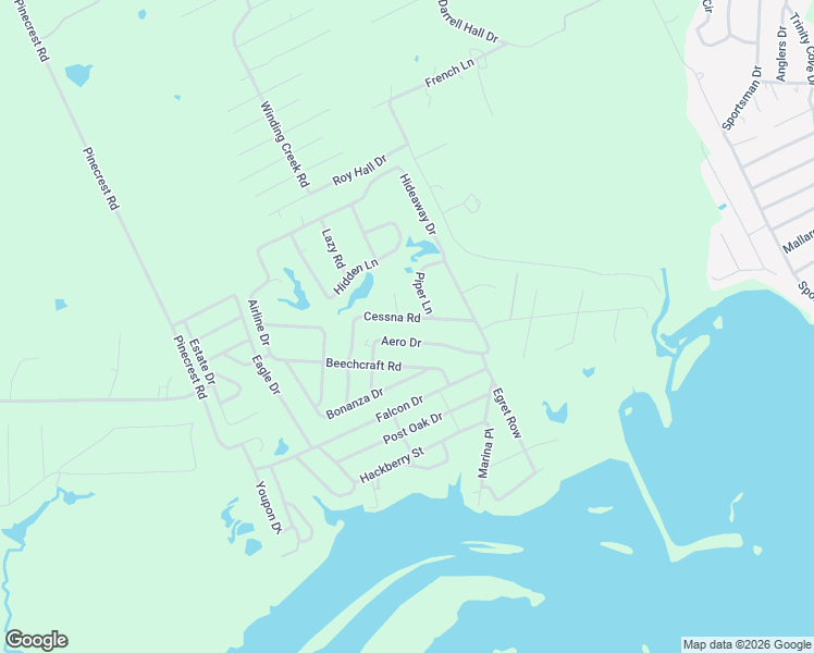 map of restaurants, bars, coffee shops, grocery stores, and more near 280 Cessna Road in Trinity