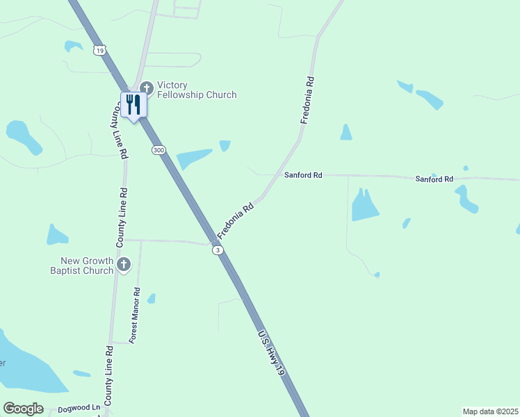 map of restaurants, bars, coffee shops, grocery stores, and more near 552 Fredonia Road in Thomasville