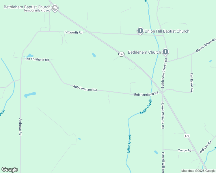 map of restaurants, bars, coffee shops, grocery stores, and more near 2851 Rob Forehand Road in Bonifay