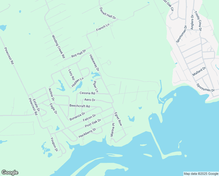 map of restaurants, bars, coffee shops, grocery stores, and more near 733 Hideaway Drive in Trinity