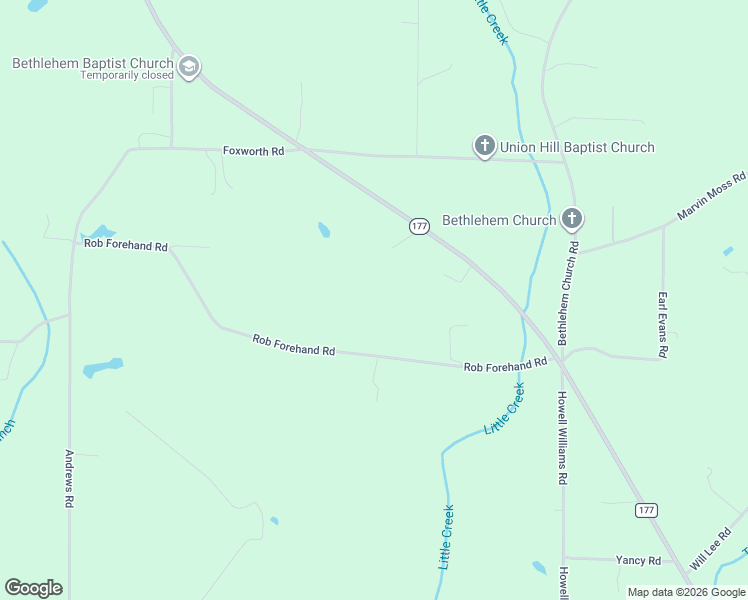 map of restaurants, bars, coffee shops, grocery stores, and more near 2851 Rob Forehand Road in Bonifay