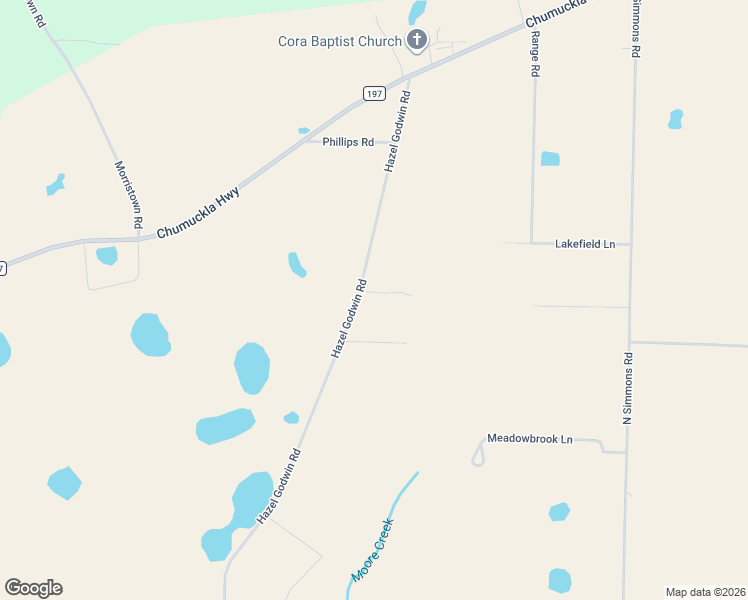 map of restaurants, bars, coffee shops, grocery stores, and more near 3836 Hazel Godwin Road in Jay