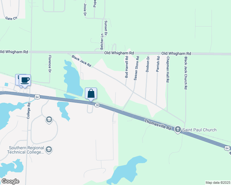 map of restaurants, bars, coffee shops, grocery stores, and more near 149 Butler Street in Bainbridge