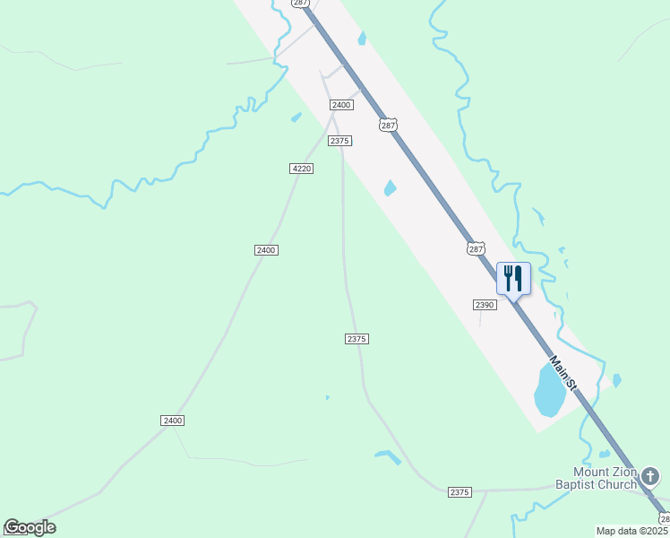 map of restaurants, bars, coffee shops, grocery stores, and more near 1385 County Road 2375 in Chester