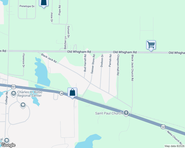 map of restaurants, bars, coffee shops, grocery stores, and more near 153 Sasser Store Road in Bainbridge