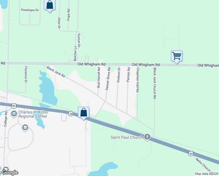 map of restaurants, bars, coffee shops, grocery stores, and more near 153 Sasser Store Road in Bainbridge