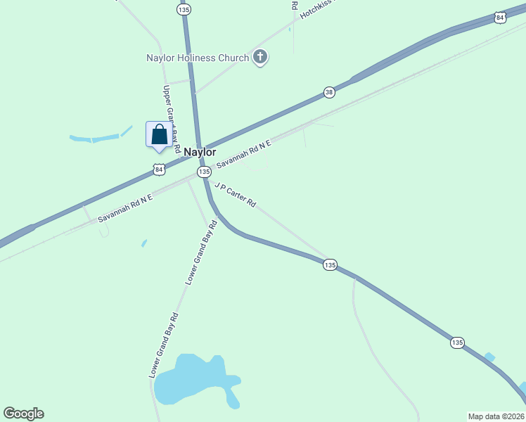 map of restaurants, bars, coffee shops, grocery stores, and more near 5792 J P Carter Road in Naylor