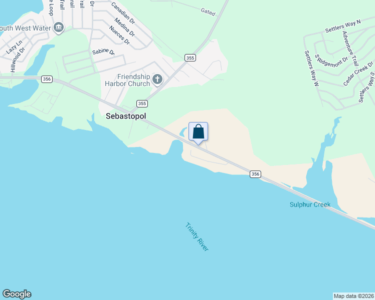 map of restaurants, bars, coffee shops, grocery stores, and more near 313 Memphis Belle in Trinity