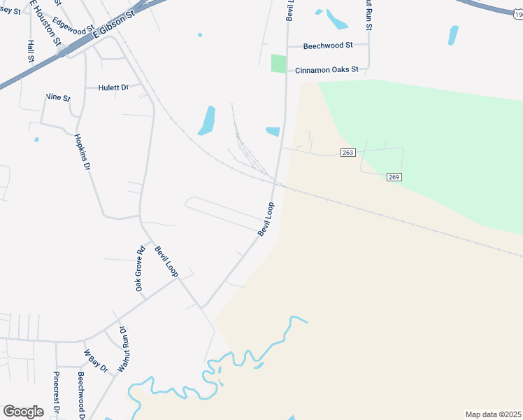 map of restaurants, bars, coffee shops, grocery stores, and more near 2010 Bevil Loop in Jasper