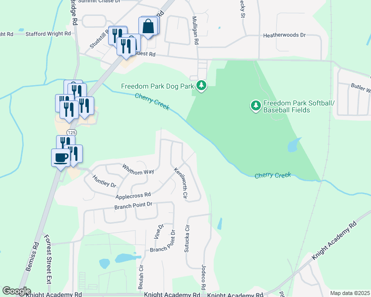 map of restaurants, bars, coffee shops, grocery stores, and more near 4067 Applecross Road in Valdosta