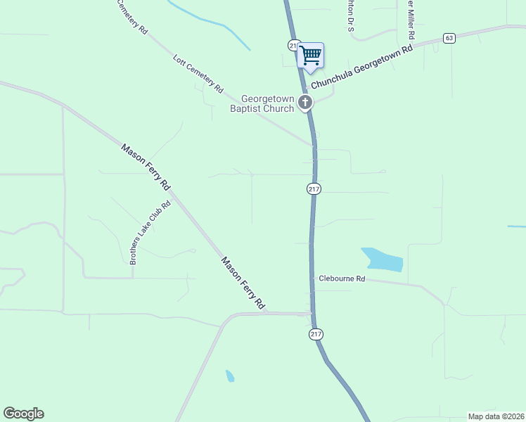 map of restaurants, bars, coffee shops, grocery stores, and more near 10151 Lawrence Byrd Road in Chunchula