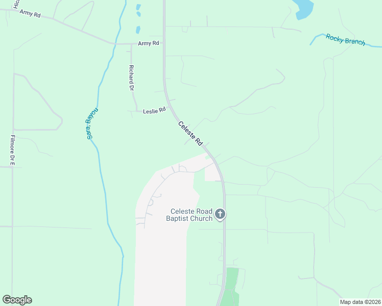 map of restaurants, bars, coffee shops, grocery stores, and more near 10435 Celeste Road in Saraland