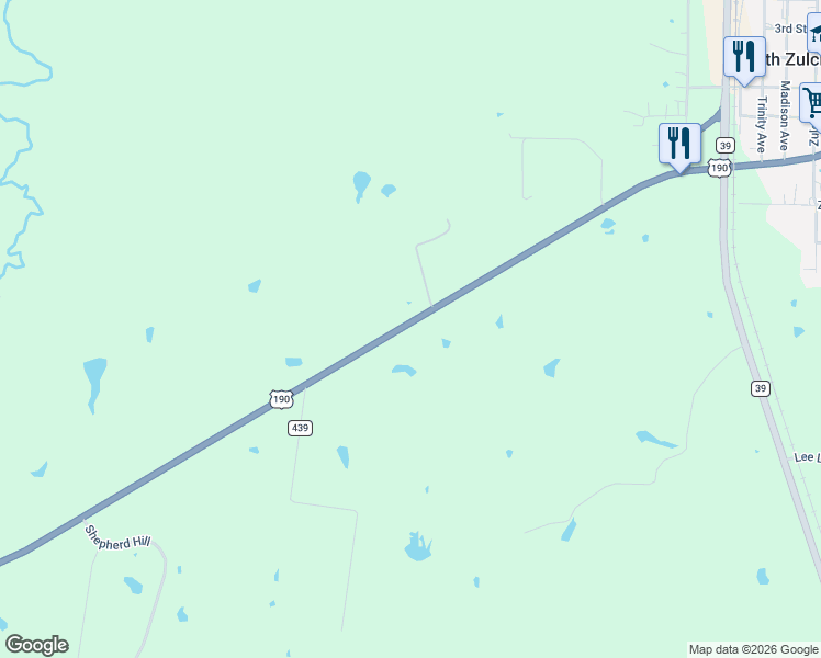 map of restaurants, bars, coffee shops, grocery stores, and more near 13758 U.S. 190 in North Zulch