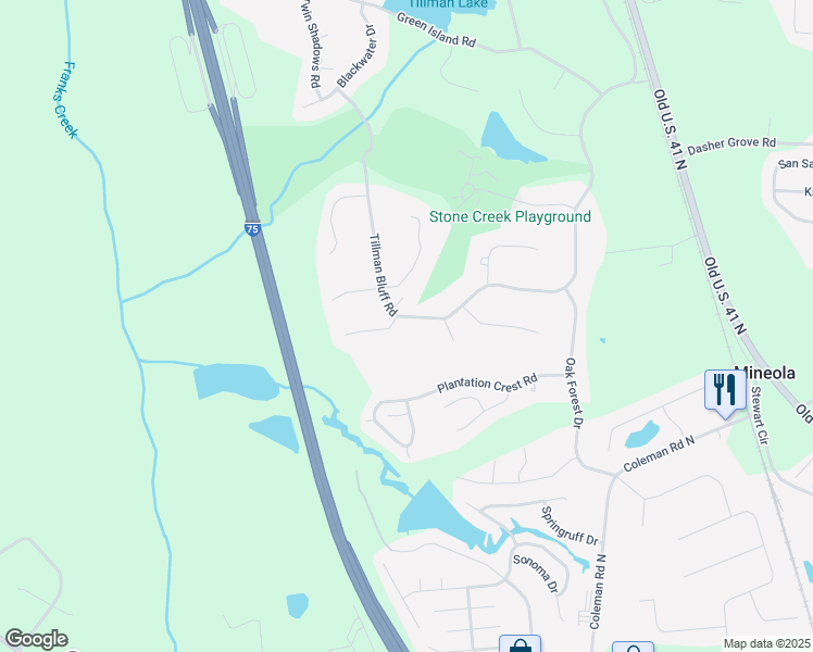 map of restaurants, bars, coffee shops, grocery stores, and more near 4605 Rain Wood Circle in Hahira