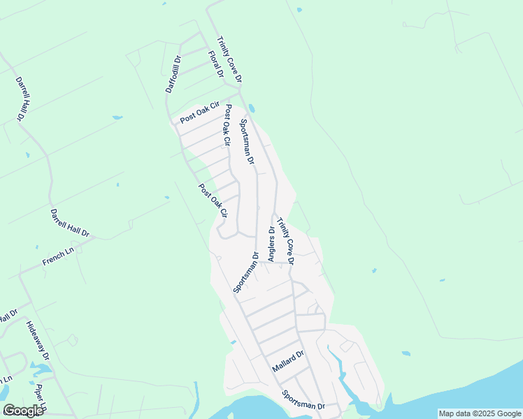 map of restaurants, bars, coffee shops, grocery stores, and more near 485 Sportsman Drive in Trinity