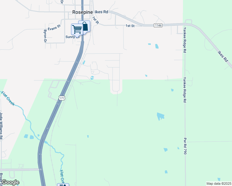map of restaurants, bars, coffee shops, grocery stores, and more near 307 Barbara Drive in DeRidder