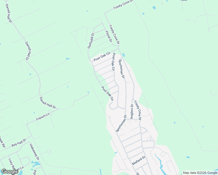 map of restaurants, bars, coffee shops, grocery stores, and more near 136 Chinquapin Street in Trinity