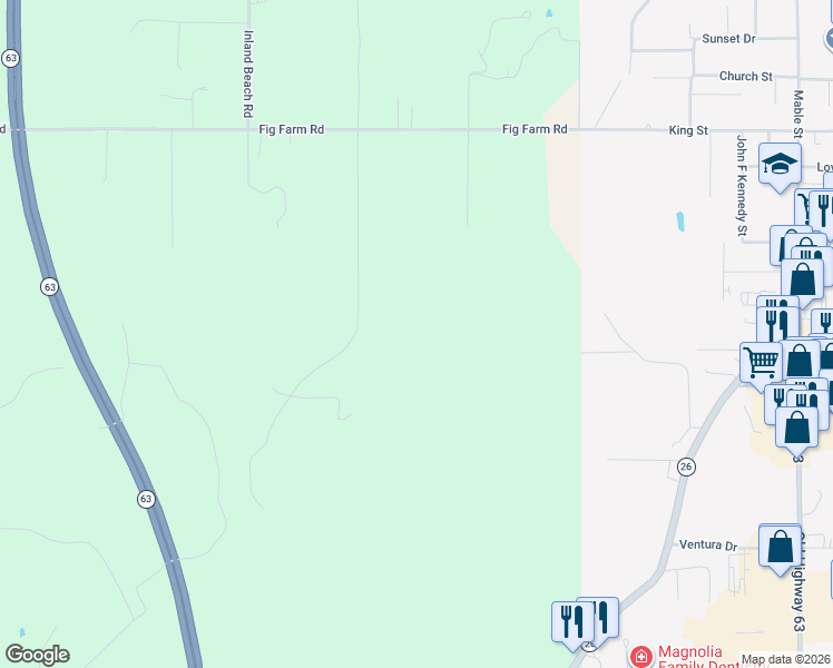map of restaurants, bars, coffee shops, grocery stores, and more near in Lucedale