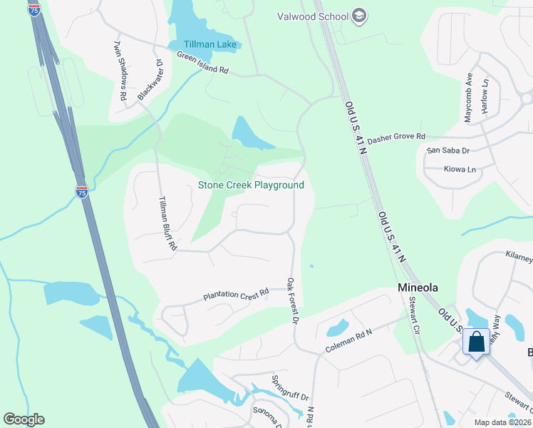 map of restaurants, bars, coffee shops, grocery stores, and more near 4637 Ridgeview Circle in Valdosta