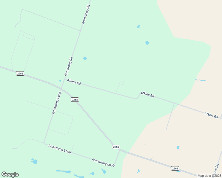 map of restaurants, bars, coffee shops, grocery stores, and more near 4190 Atkins Road in Salado