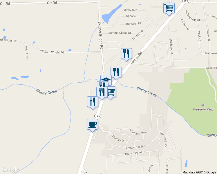 map of restaurants, bars, coffee shops, grocery stores, and more near 4119 Bemiss Road in Valdosta