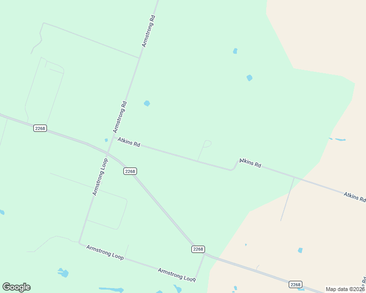 map of restaurants, bars, coffee shops, grocery stores, and more near 4190 Atkins Road in Salado