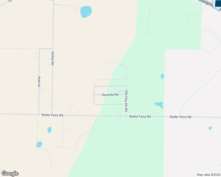 map of restaurants, bars, coffee shops, grocery stores, and more near 174-242 Dow Jones Road in Bainbridge