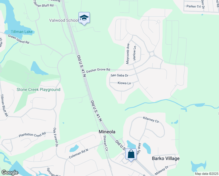 map of restaurants, bars, coffee shops, grocery stores, and more near 4559 San Saba Drive in Hahira