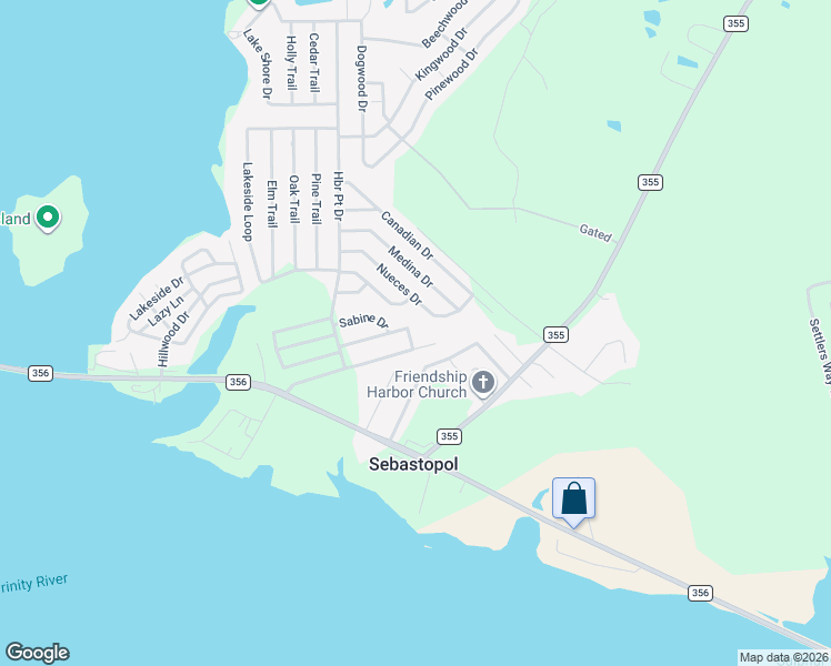 map of restaurants, bars, coffee shops, grocery stores, and more near 421 Trinity Drive in Trinity