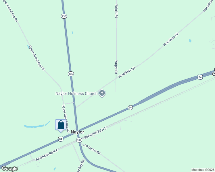 map of restaurants, bars, coffee shops, grocery stores, and more near 5511 Hotchkiss Road in Naylor