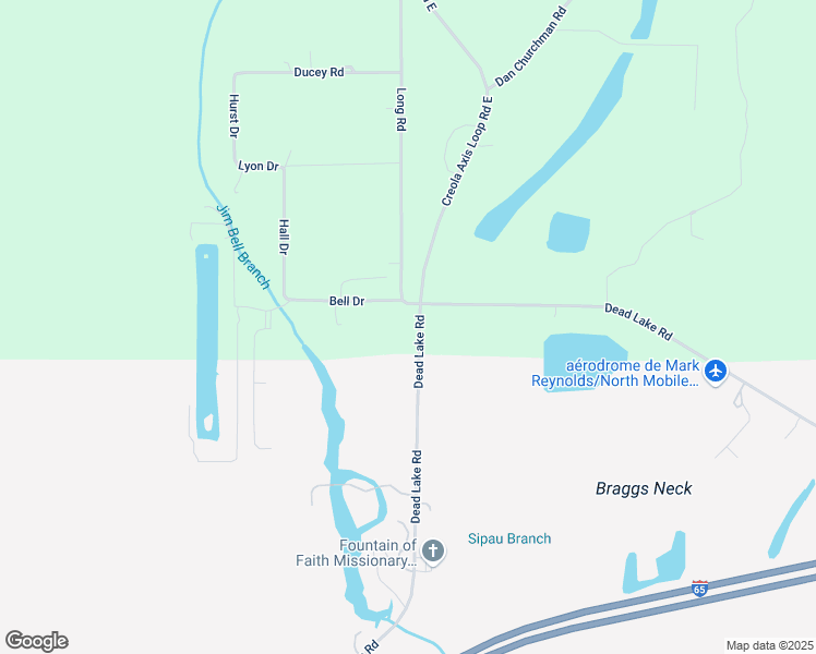 map of restaurants, bars, coffee shops, grocery stores, and more near 1335 Dead Lake Road in Saraland